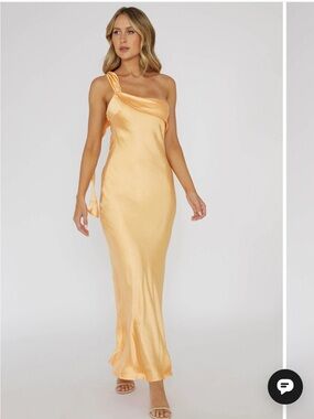 Selfie Leslie Carmel One-Shoulder Sash Maxi Dress Rockmelon